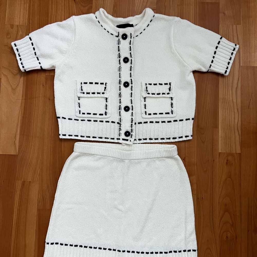 Zara Cream Cardigan!!! Skirt also available separated